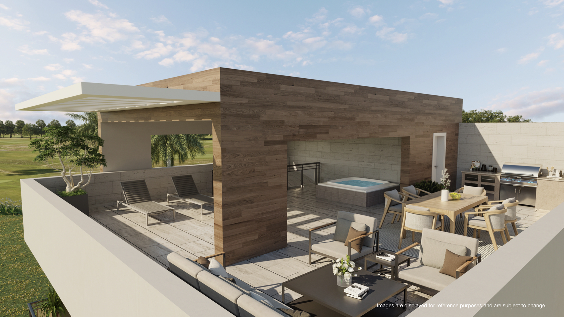 Cana Cove — terraza con jacuzzi y BBQ