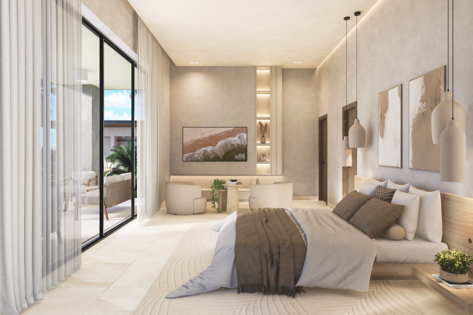 Habitación principal con conexión exterior